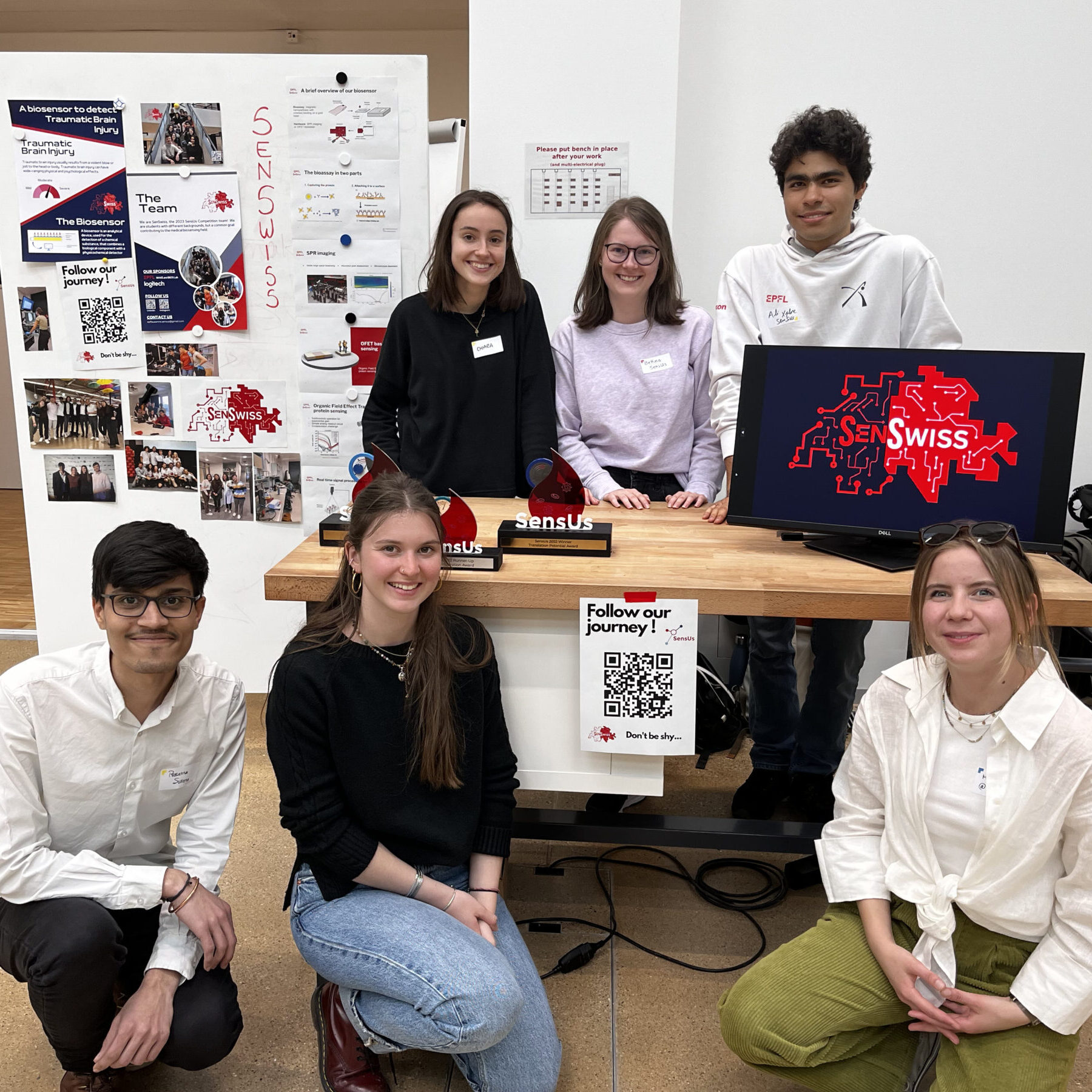 The team booth for the EPFL 2023 open days